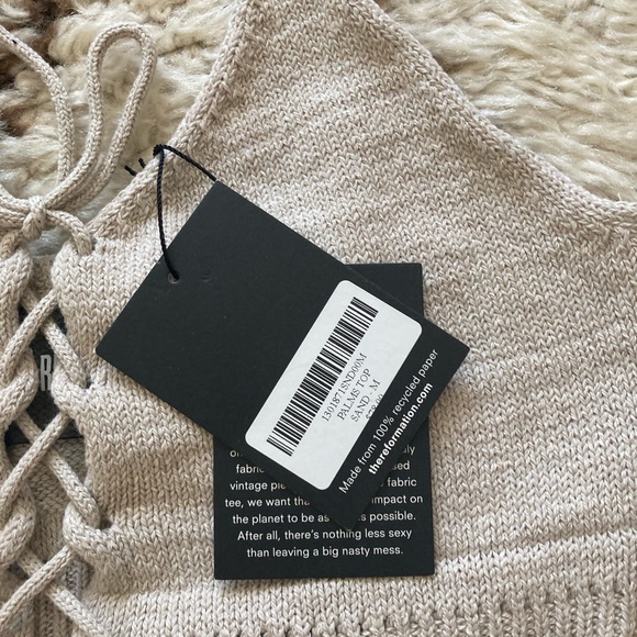 Reformation Palms Knit Crop Top in Sand Medium - Picture 6 of 6